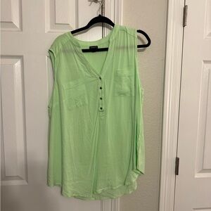 Torrid Light Green Button-Front Blouse